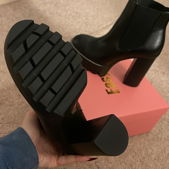 ASOS Black Platform Ankle Boots - Picture 2 of 2